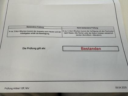 ESTI Prüfung bestanden
